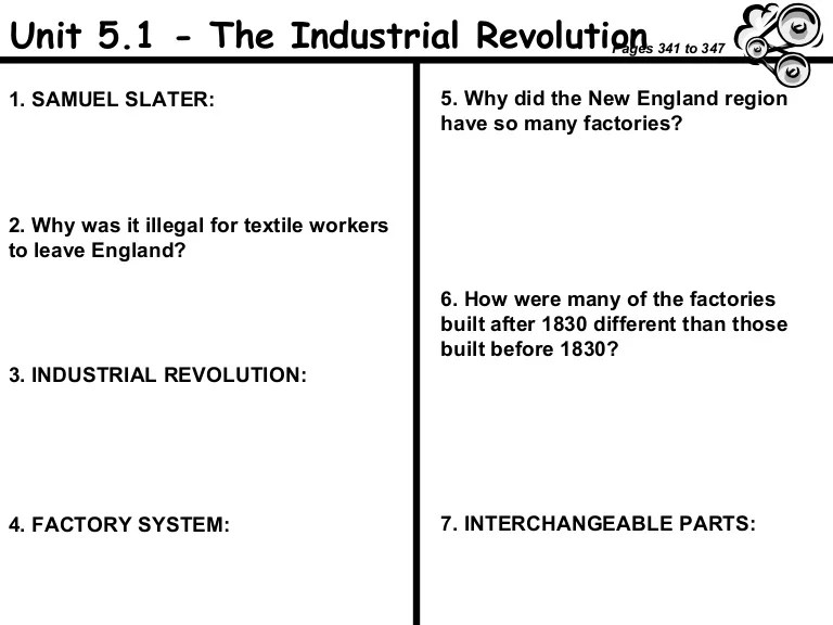 Industrialization stations activity worksheet answer key