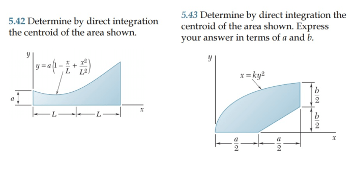 Centroid integration determine direct answer shown area terms express expert