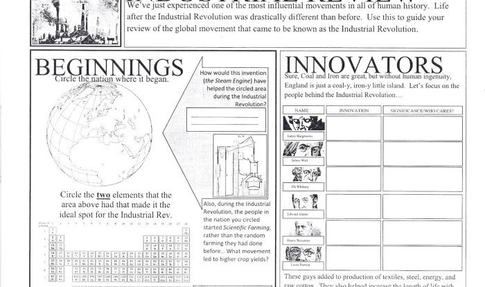 Industrialization stations activity worksheet answer key